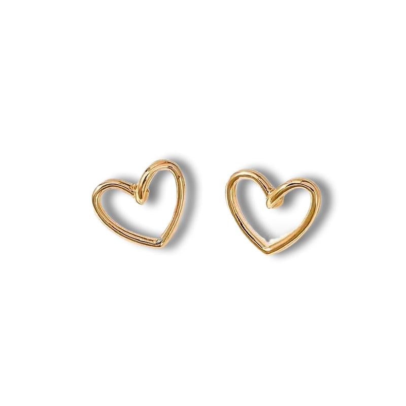 Heart Shaped Stud Earrings