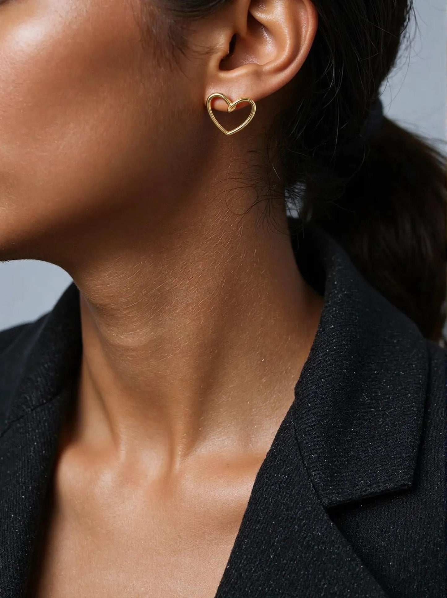Heart Shaped Stud Earrings