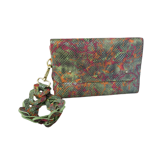 Snake Skin Embossed Wristlet