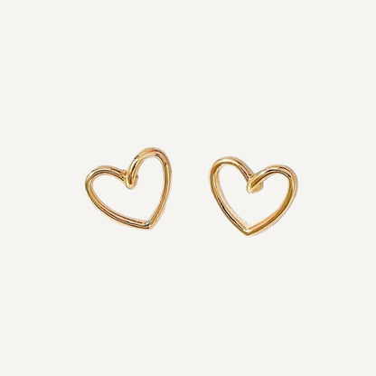 Heart Shaped Stud Earrings
